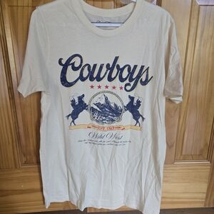 Cowboys Graphic Cream Short Sleeve Tee
